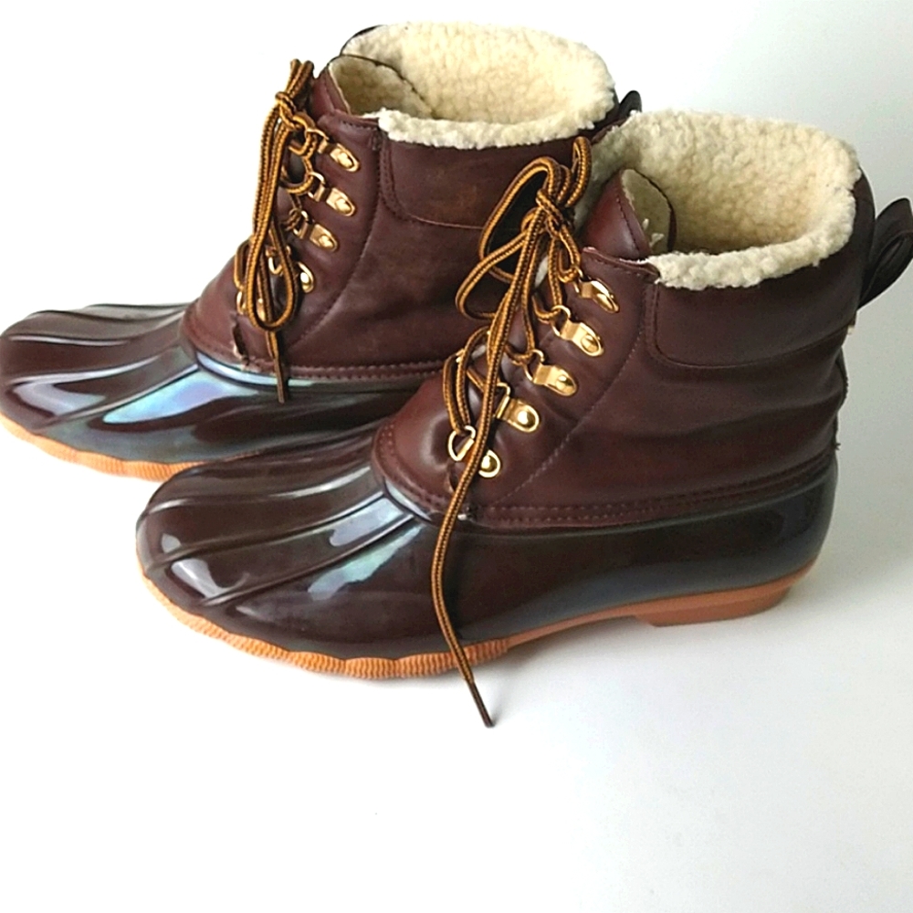 Seven7 Brown Wool Lined Duck Boots Size 11